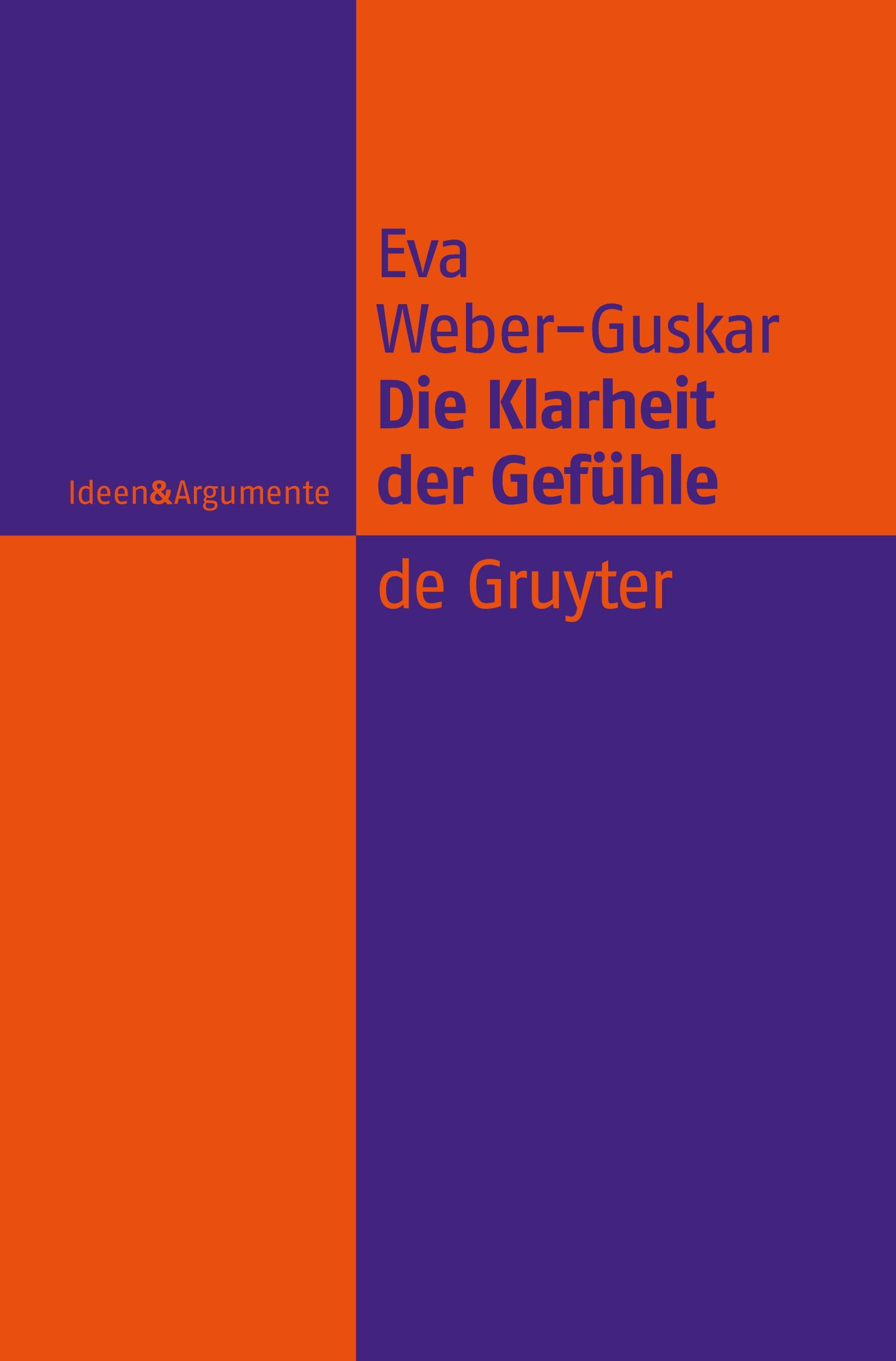 Cover: 9783111543161 | Die Klarheit der Gefühle | Was es heißt, Emotionen zu verstehen | Buch