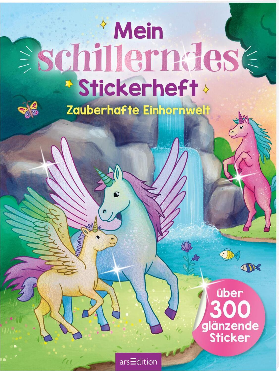 Cover: 9783845859088 | Mein schillerndes Stickerheft - Zauberhafte Einhornwelt | Marie Zippel