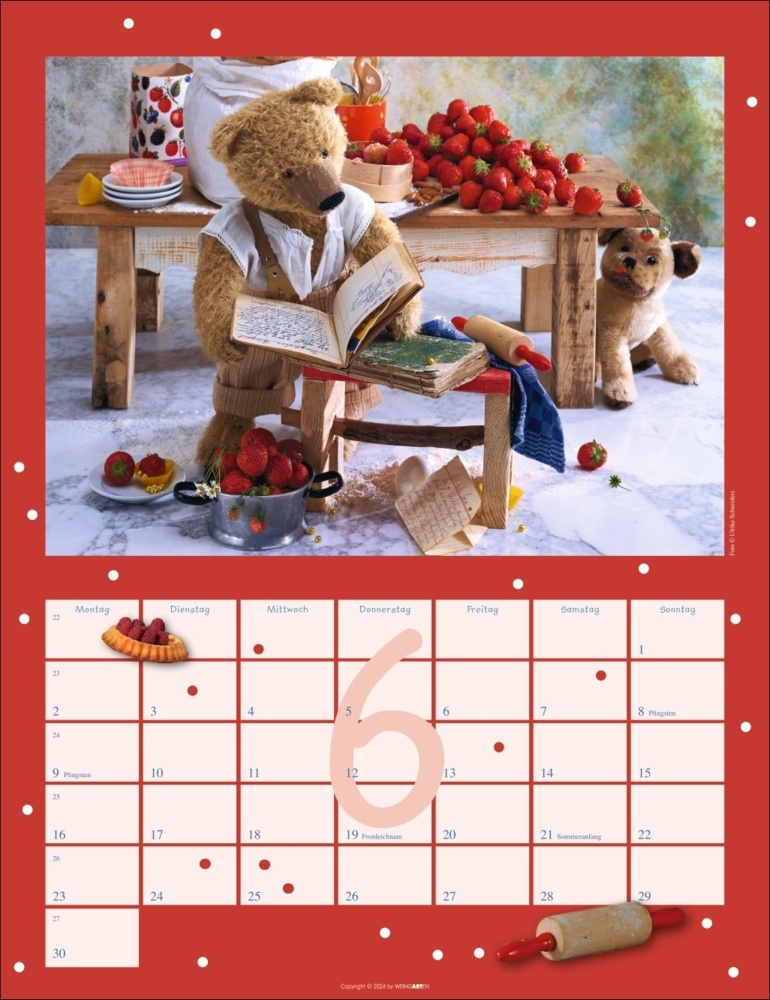 Bild: 9783839900512 | Teddybären Kalender 2025 | Gisela Hofmann (u. a.) | Kalender | 14 S.