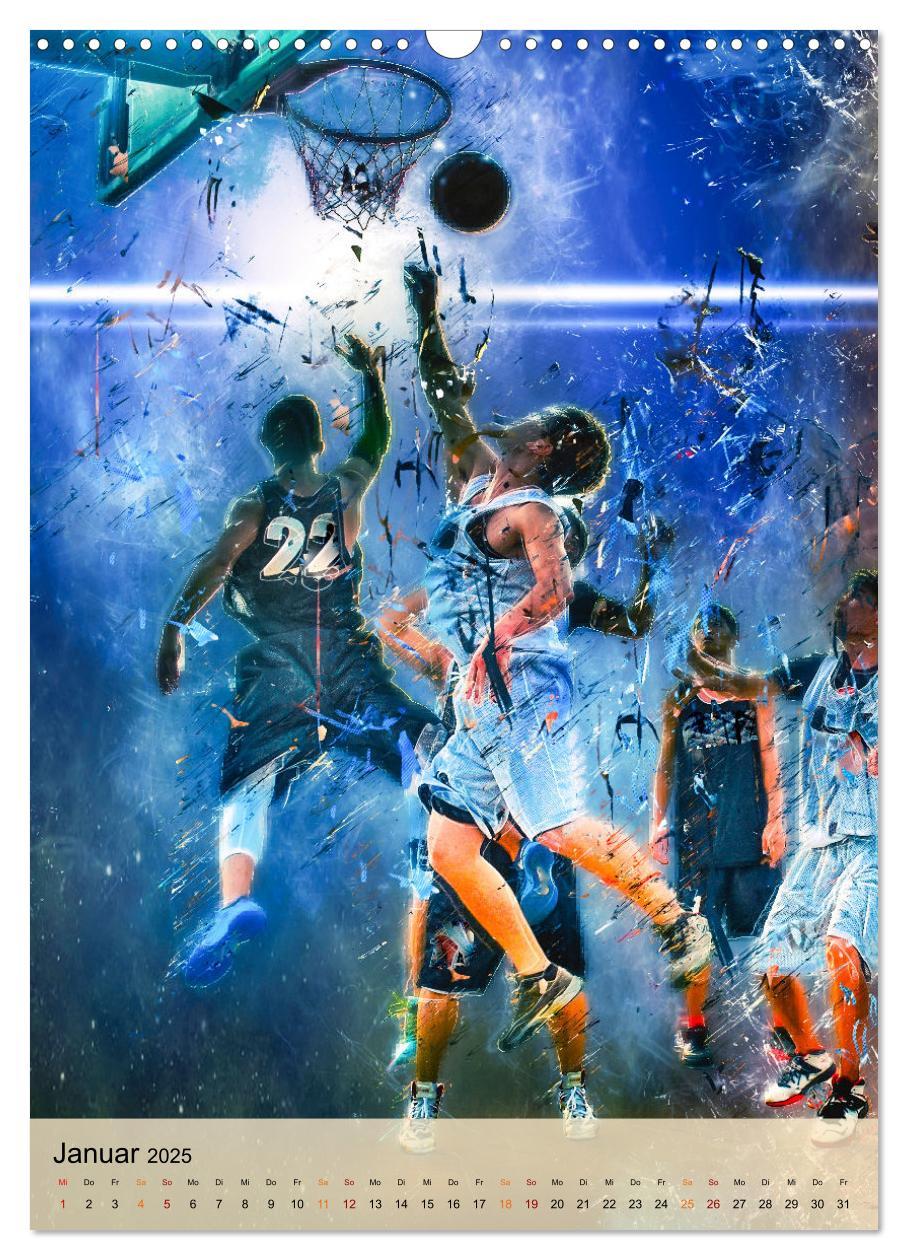 Bild: 9783435929429 | Basketball spektakulär (Wandkalender 2025 DIN A3 hoch), CALVENDO...