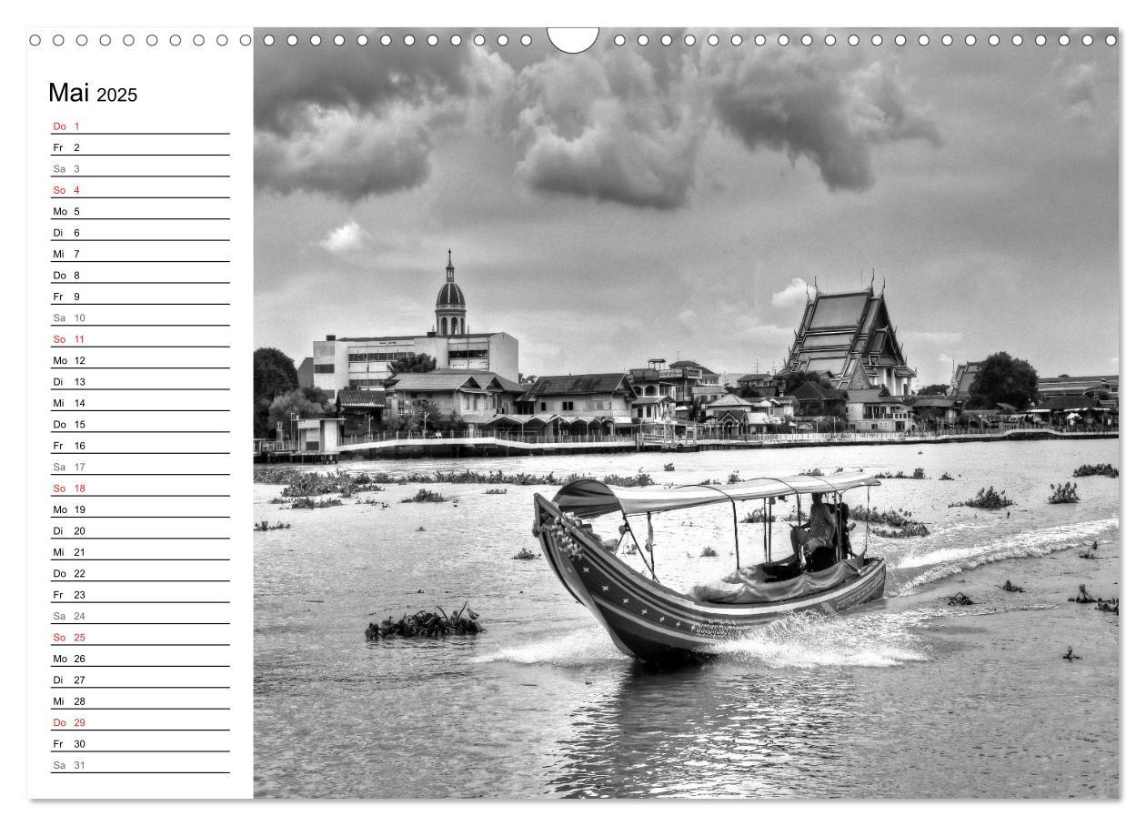 Bild: 9783435511518 | Bangkok Impressionen in Schwarz Weiß (Wandkalender 2025 DIN A3...