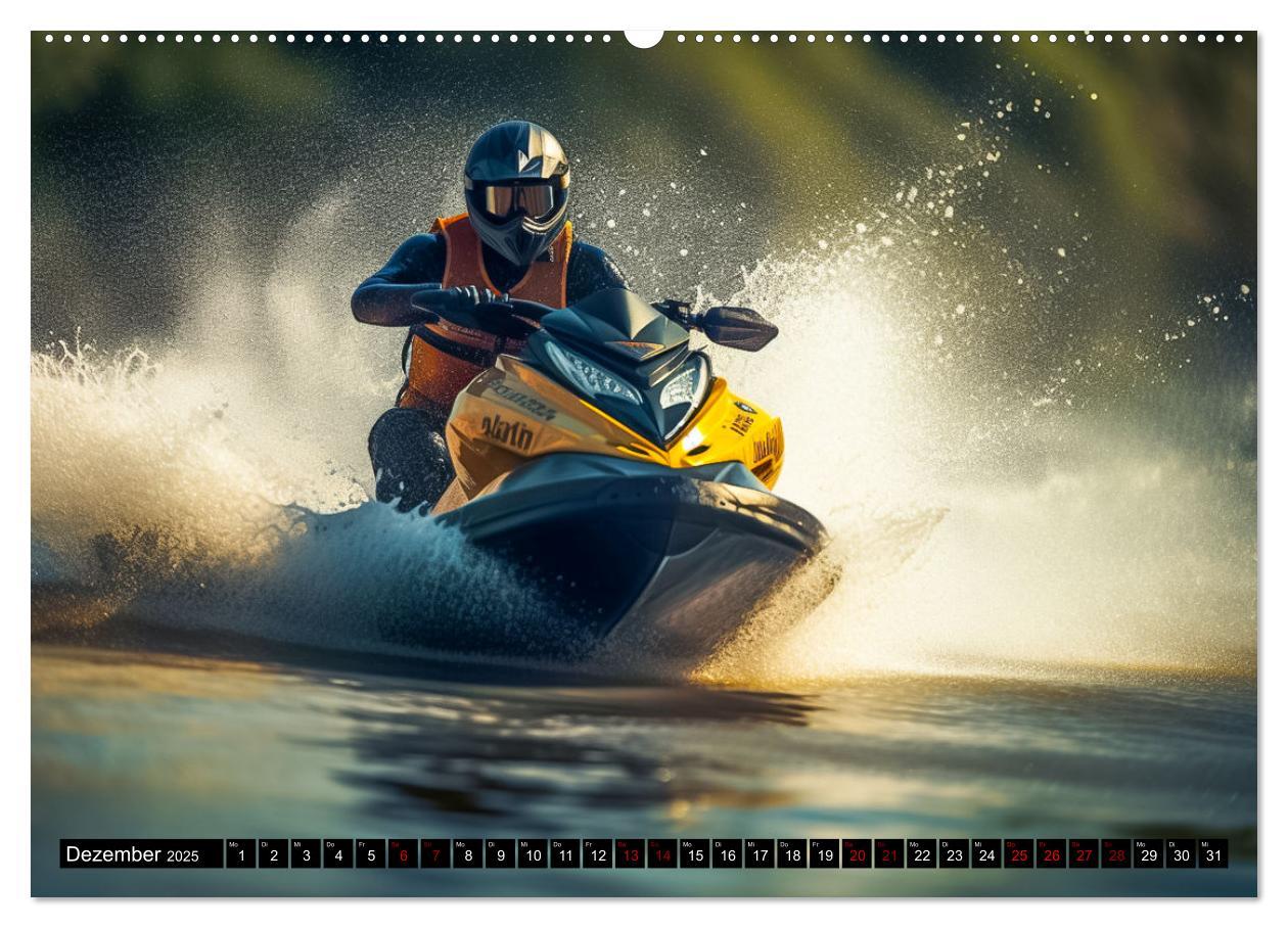 Bild: 9783383909641 | Jetski Power (Wandkalender 2025 DIN A2 quer), CALVENDO Monatskalender