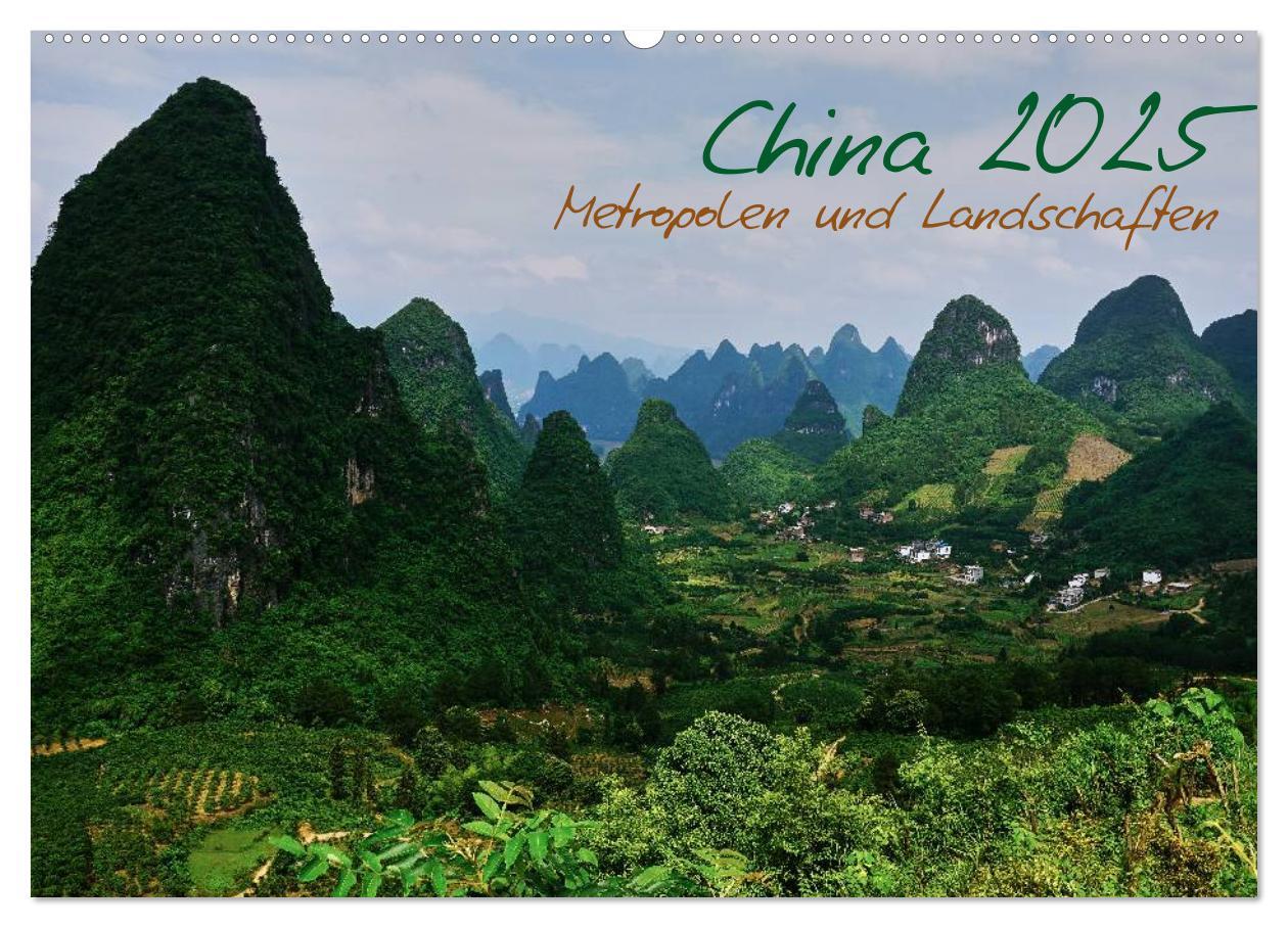 Cover: 9783435544349 | China 2025 - Metropolen und Landschaften (Wandkalender 2025 DIN A2...