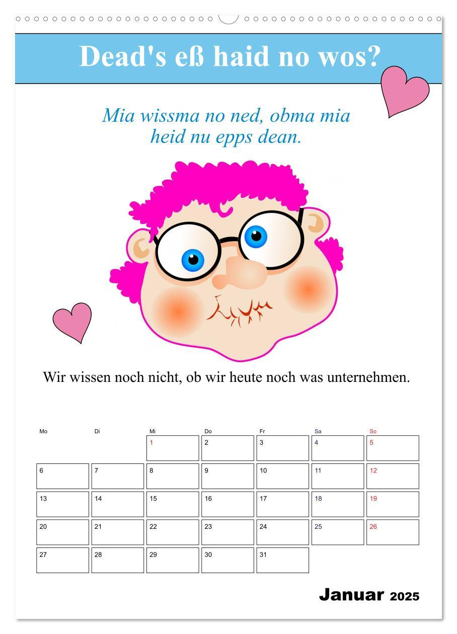 Bild: 9783457038918 | So a Schmarrn! Bairische Mundart (Wandkalender 2025 DIN A2 hoch),...