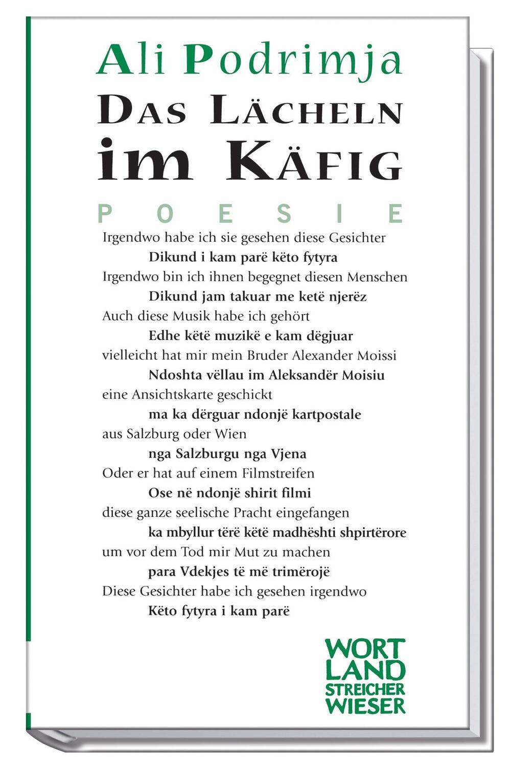 Cover: 9783851294590 | Das Lächeln im Käfig | Gedichte Albanisch /Deutsch | Ali Podrimja