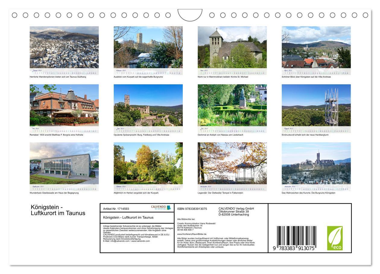 Bild: 9783383913075 | Königstein - Luftkurort im Taunus (Wandkalender 2025 DIN A4 quer),...