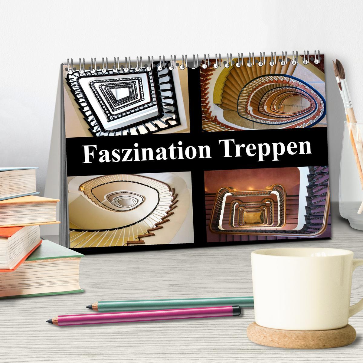 Bild: 9783435600205 | Faszination Treppen (Tischkalender 2025 DIN A5 quer), CALVENDO...