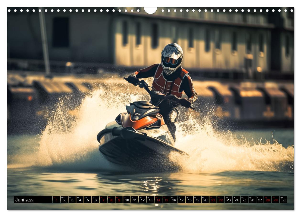 Bild: 9783383909238 | Jetski Power (Wandkalender 2025 DIN A3 quer), CALVENDO Monatskalender