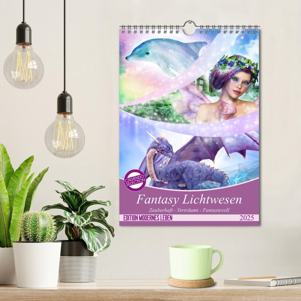 Bild: 9783435996247 | Fantasy Lichtwesen (Wandkalender 2025 DIN A4 hoch), CALVENDO...