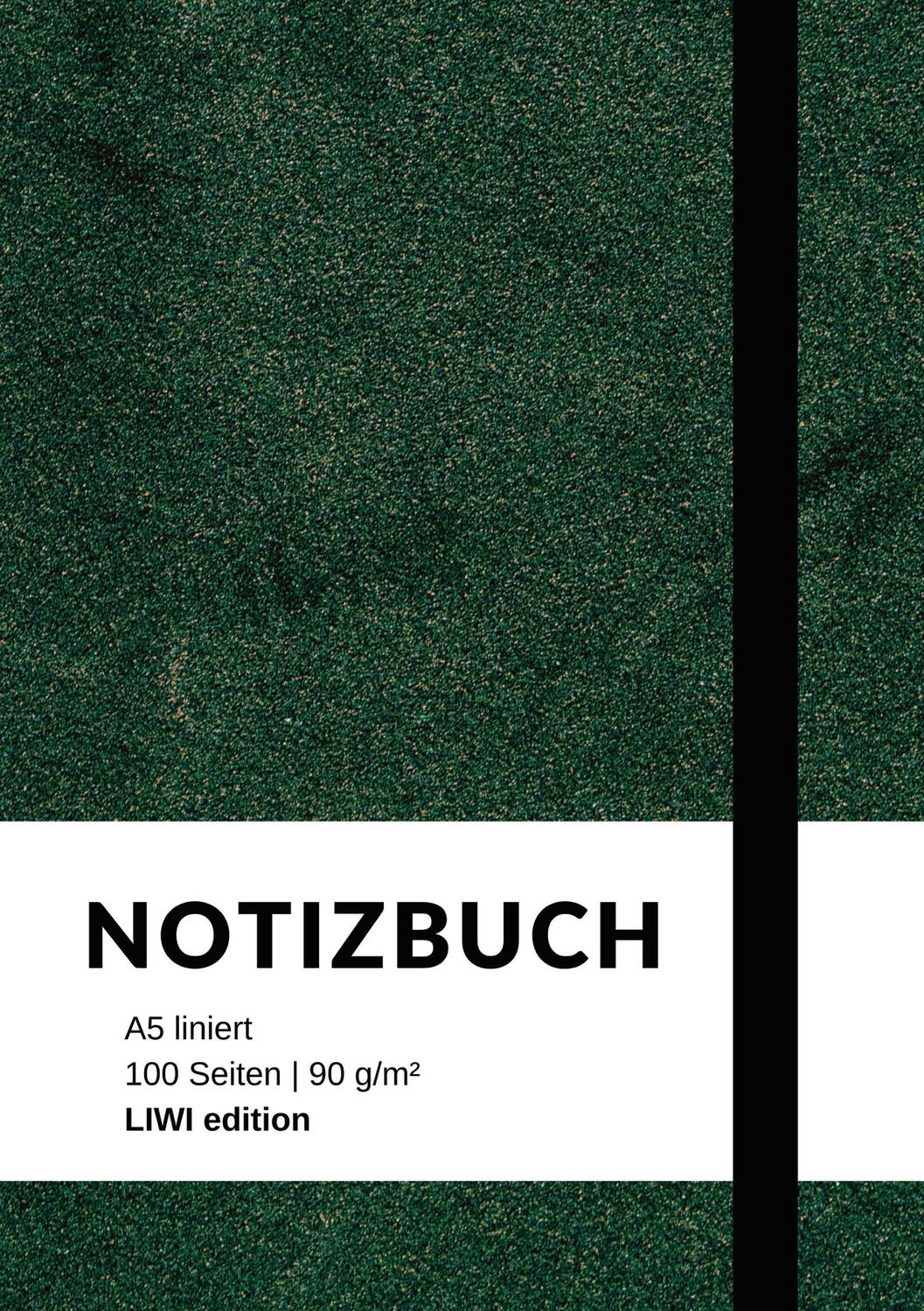 Cover: 9783965424456 | Notizbuch A5 liniert - 100 Seiten 90g/m² - Soft Cover grün - FSC...