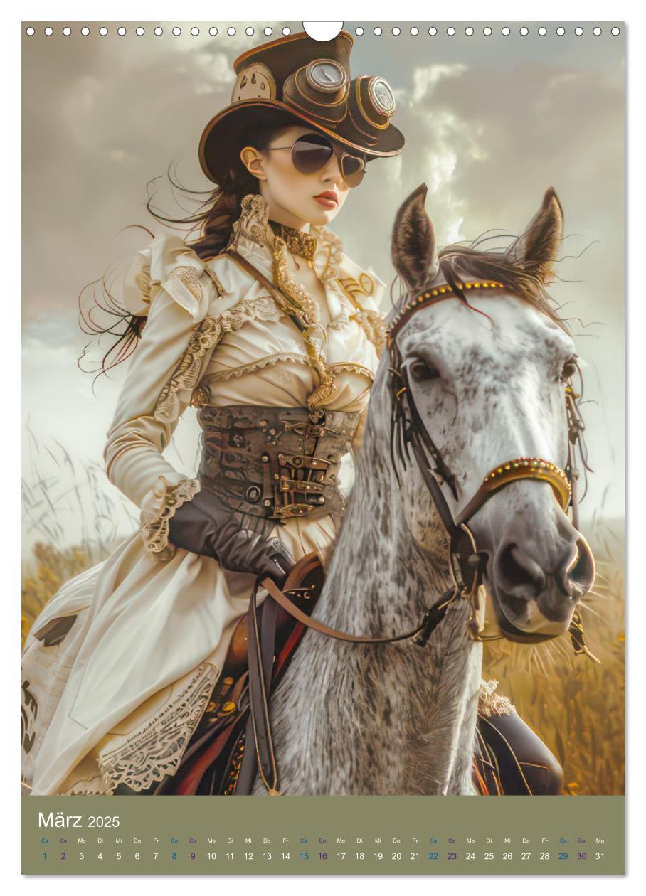 Bild: 9783435247080 | Steampunk Ladies auf Tour (Wandkalender 2025 DIN A3 hoch), CALVENDO...