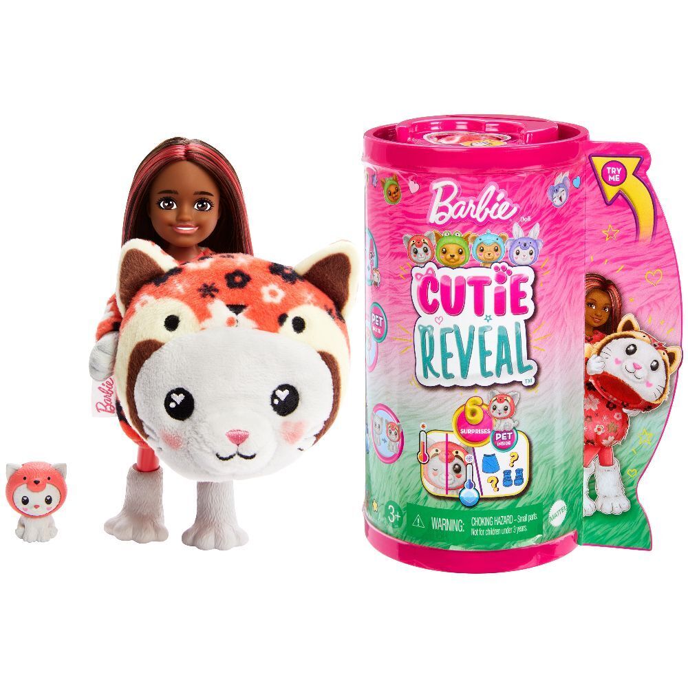 Cover: 194735178599 | Barbie Cutie Reveal Chelsea Costume Cuties Series - Kitty Red Panda