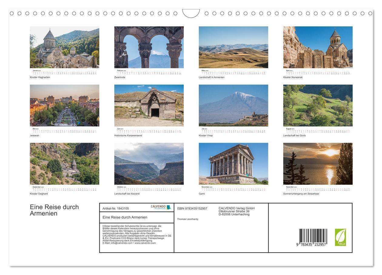 Bild: 9783435152957 | Eine Reise durch Armenien (Wandkalender 2025 DIN A3 quer), CALVENDO...