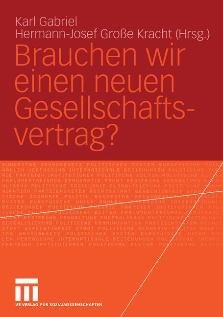 Cover: 9783531147666 | Brauchen wir einen neuen Gesellschaftsvertrag? | Kracht (u. a.) | Buch