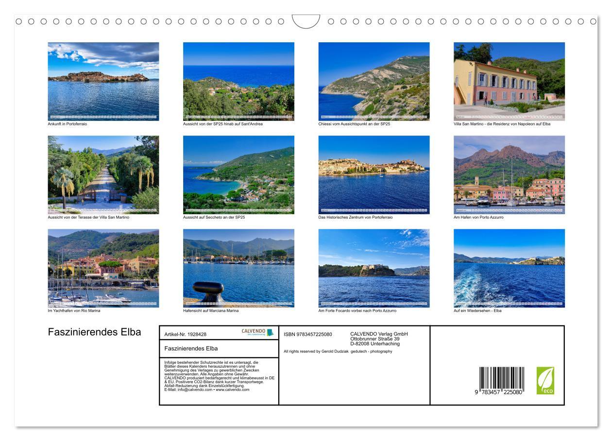 Bild: 9783457225080 | Faszinierendes Elba (Wandkalender 2025 DIN A3 quer), CALVENDO...