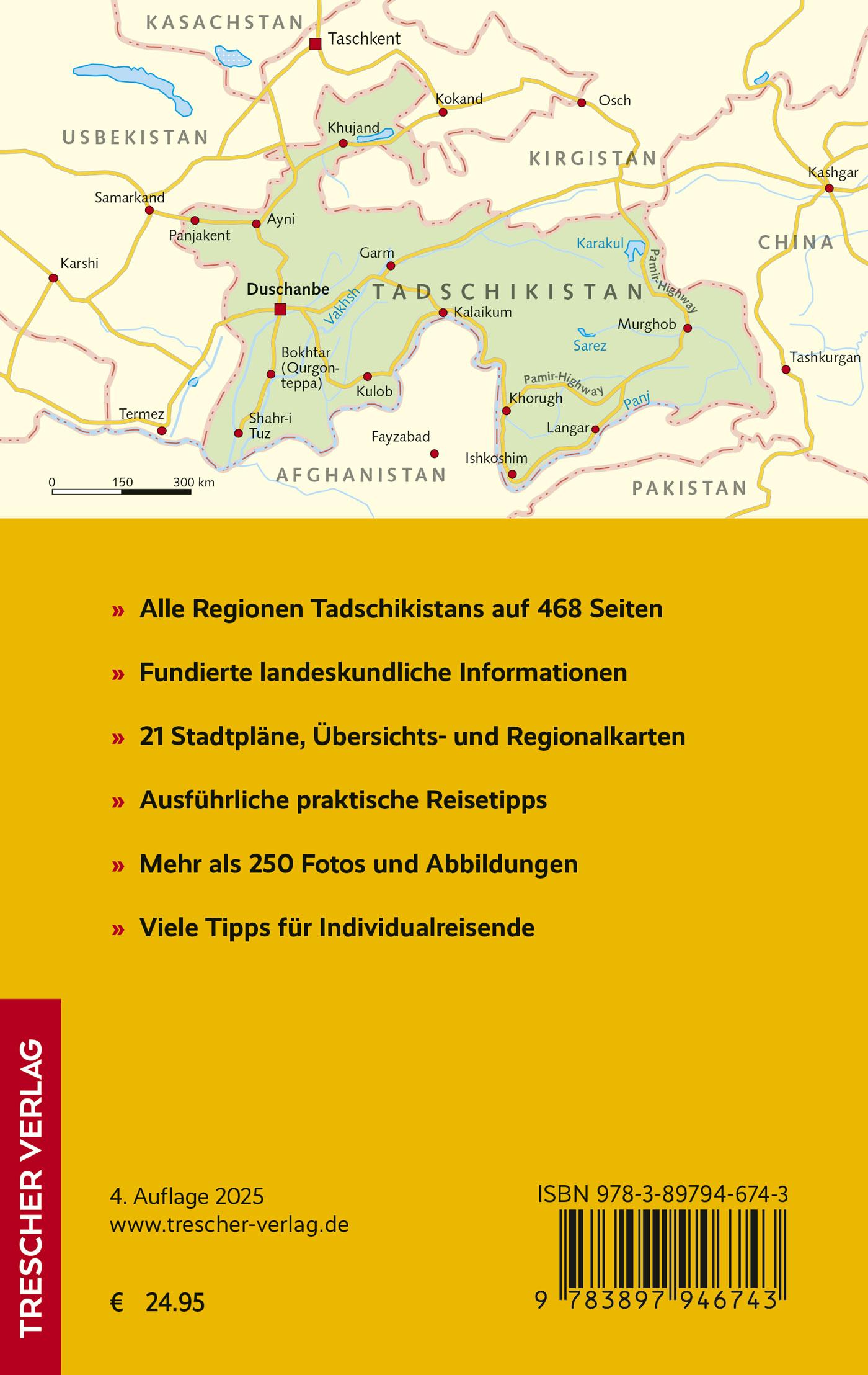 Rückseite: 9783897946743 | TRESCHER Reiseführer Tadschikistan | Dagmar Schreiber | Taschenbuch