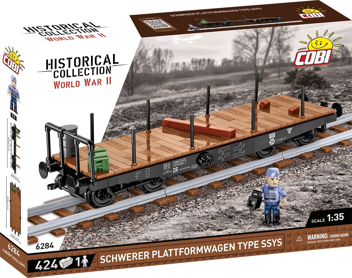 Cover: 5902251062842 | COBI Historical Collection 6284 - Schwerer Plattformwagen Typ SSYS,...