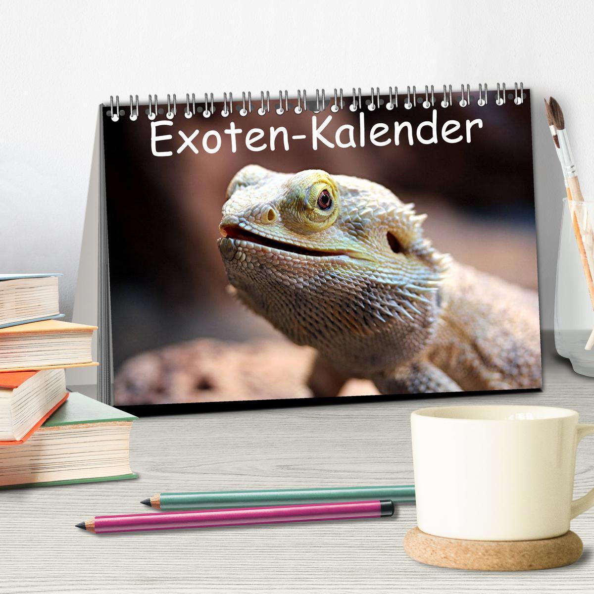 Bild: 9783435726936 | Exoten-Kalender (Tischkalender 2025 DIN A5 quer), CALVENDO...