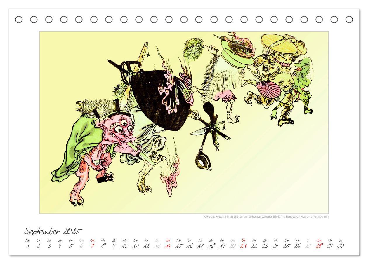 Bild: 9783383864346 | Kawanabe Kyosai: Einhundert Dämonen (Tischkalender 2025 DIN A5...