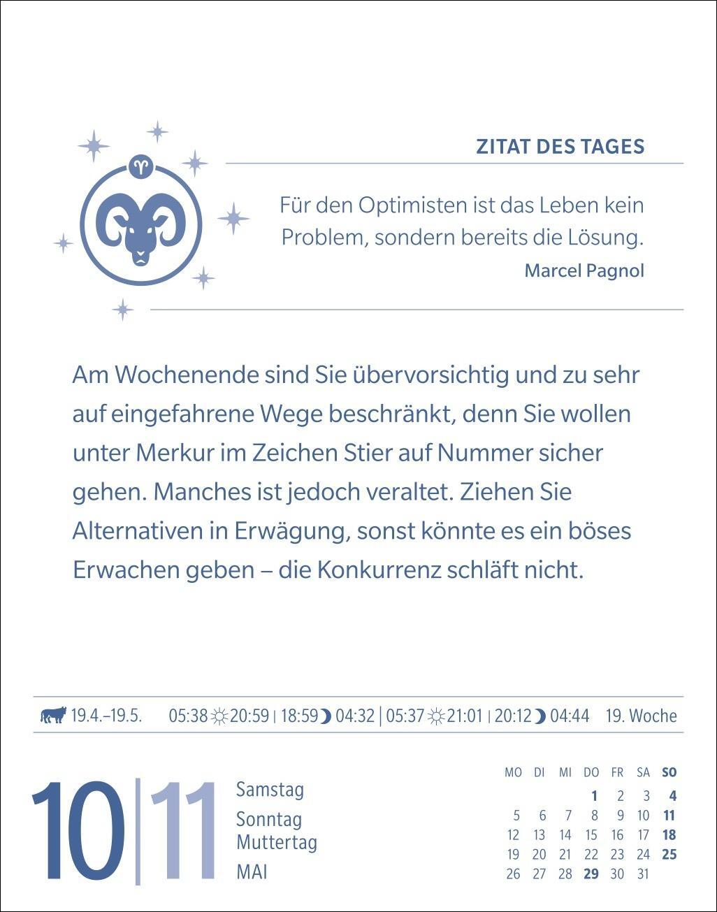 Bild: 9783840033674 | Widder Sternzeichenkalender 2025 - Tagesabreißkalender - Ihr...