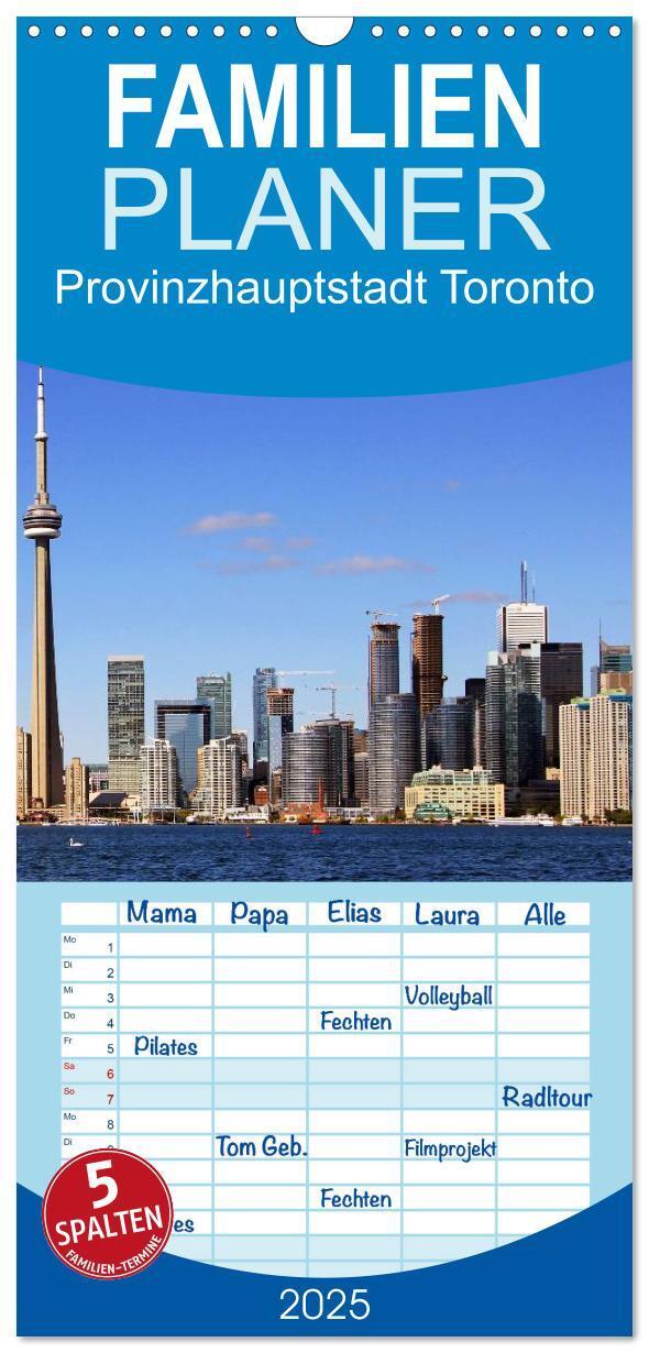 Cover: 9783457122952 | Familienplaner 2025 - Provinzhauptstadt Toronto mit 5 Spalten...