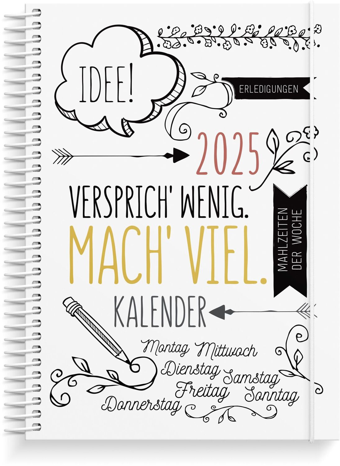 Cover: 7340188003619 | Burde Doodle Kalender 2025 | Terminplaner für 2025 | Buch | Deutsch