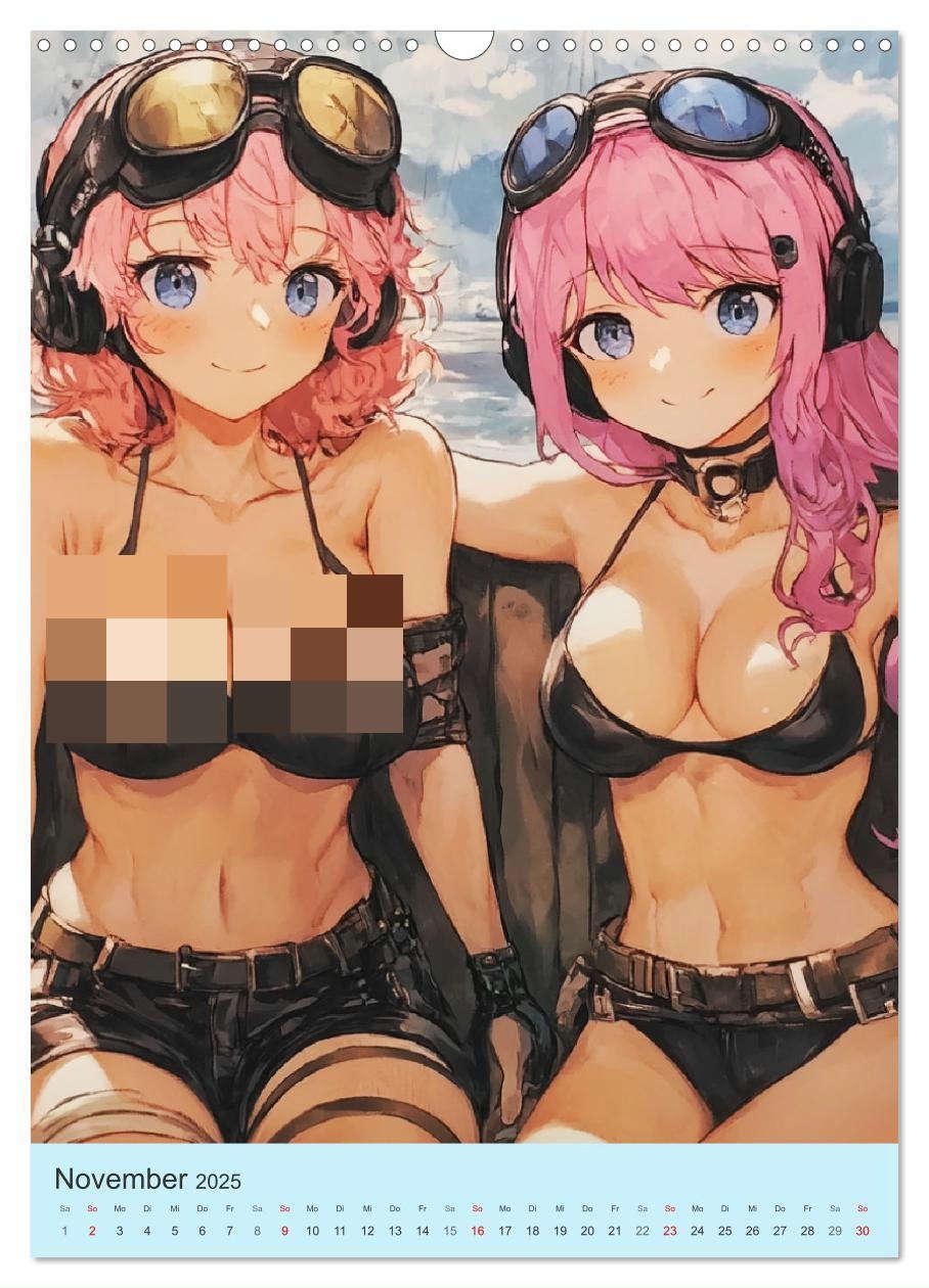 Bild: 9783457204795 | Erotische Manga-Girls. Sinnliche Cartoon-Kunst (Wandkalender 2025...