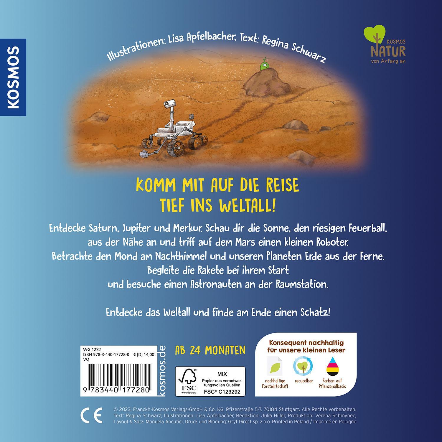 Rückseite: 9783440177280 | Guck mal tief ins Weltall | Lisa Apfelbacher (u. a.) | Buch | 24 S.