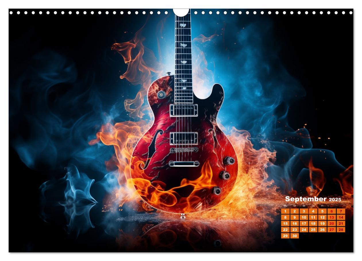 Bild: 9783383763670 | Sechs Saiten, Zwölf Monate - Der Gitarrenkalender (Wandkalender...