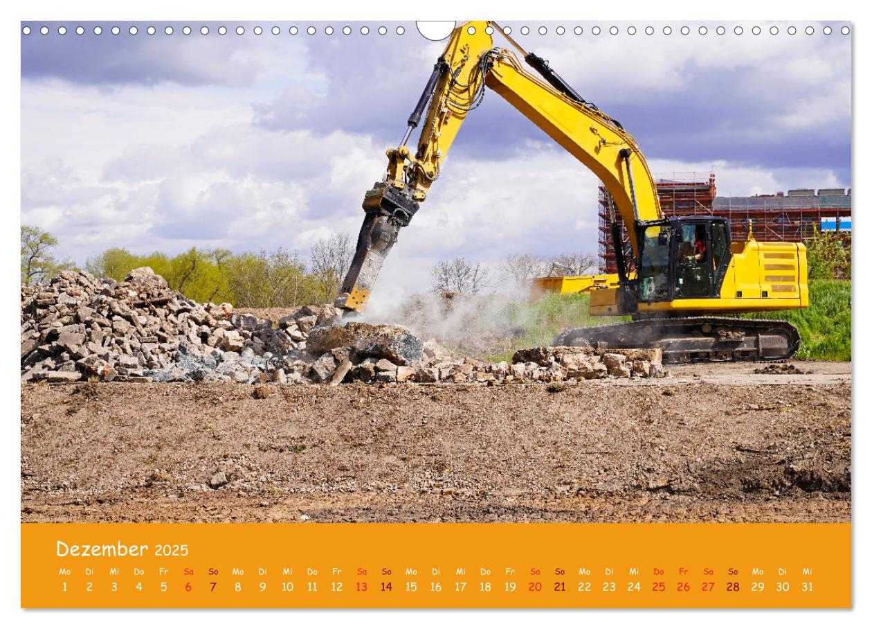 Bild: 9783383999338 | Baumaschinen im Einsatz (Wandkalender 2025 DIN A3 quer), CALVENDO...