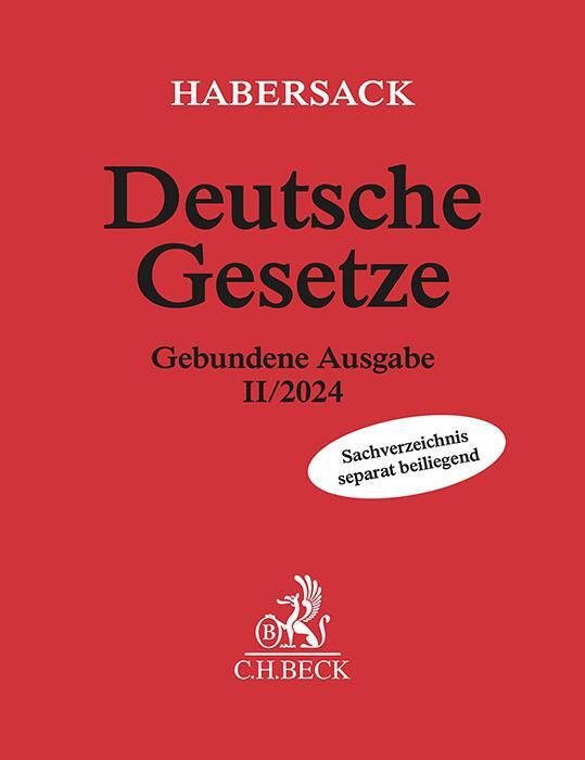 Cover: 9783406818318 | Deutsche Gesetze Gebundene Ausgabe II/2024 | Rechtsstand: August 2024