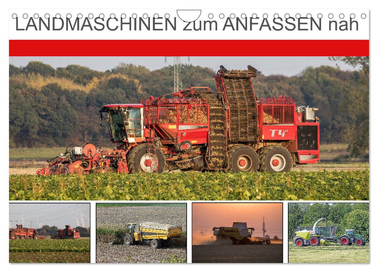 Cover: 9783435592074 | Landmaschinen zum Anfassen nah (Wandkalender 2025 DIN A4 quer),...