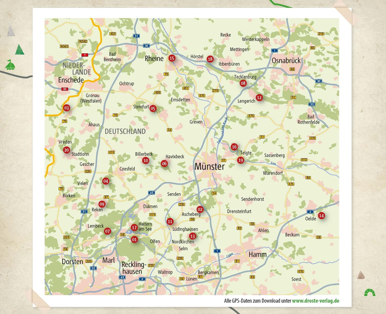 Bild: 9783770020614 | Münsterland. Wanderungen für die Seele | 20 Wohlfühlwege | Jutta Küdde