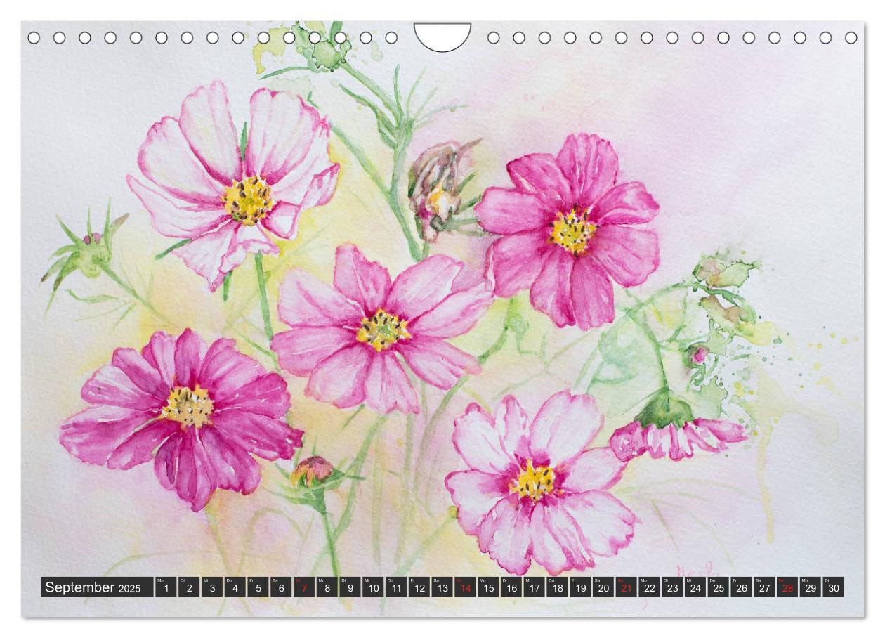 Bild: 9783435312764 | Blumenbilder in Aquarell (Wandkalender 2025 DIN A4 quer), CALVENDO...