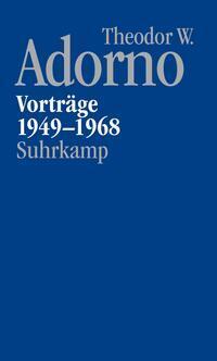 Cover: 9783518587317 | Nachgelassene Schriften. Abteilung V: Vorträge und Gespräche | Adorno