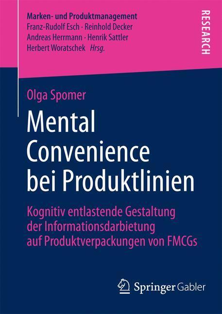 Cover: 9783658042530 | Mental Convenience bei Produktlinien | Olga Spomer | Taschenbuch | xxx