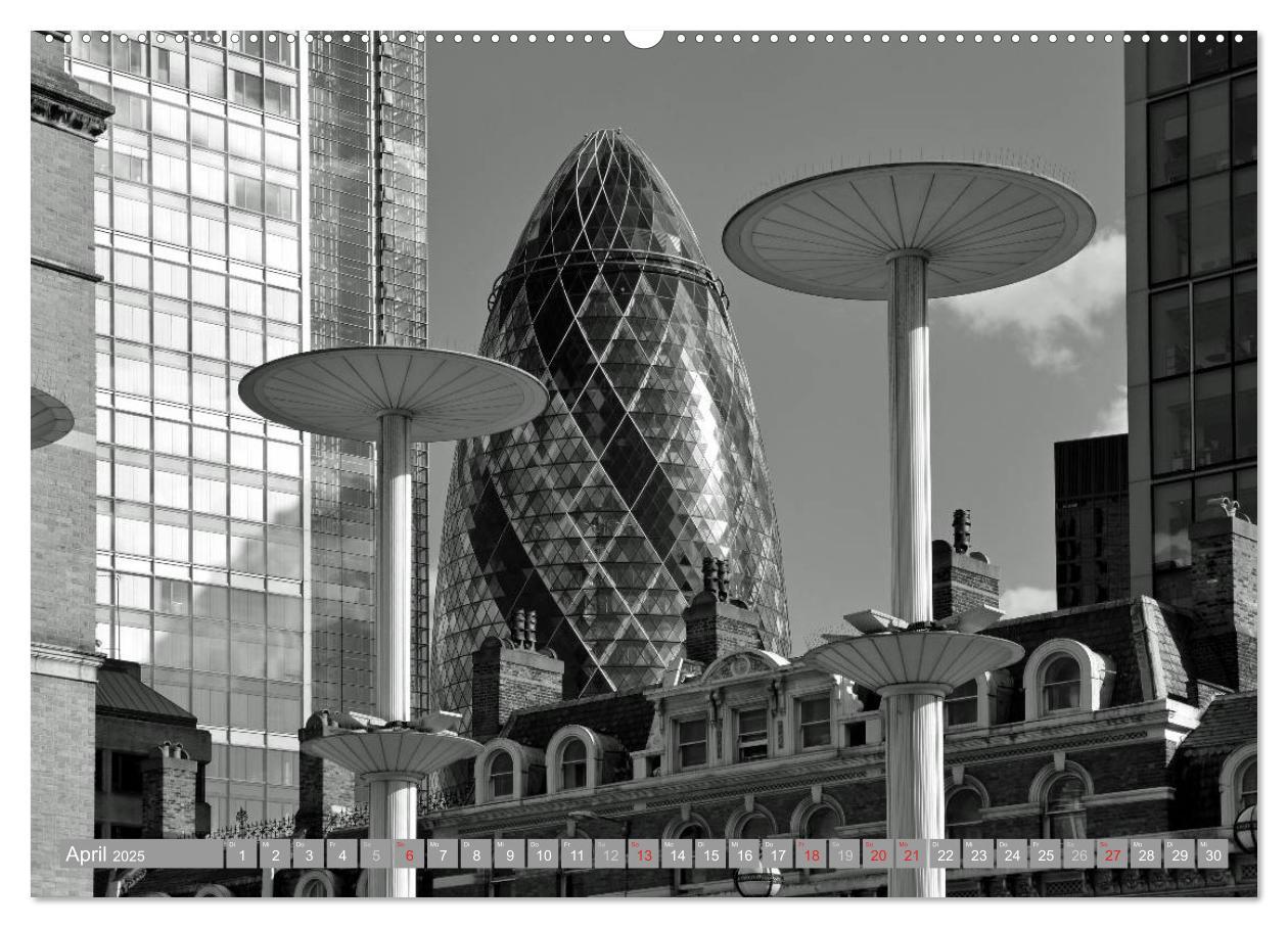 Bild: 9783435700455 | London in Schwarz-Weiß (Wandkalender 2025 DIN A2 quer), CALVENDO...