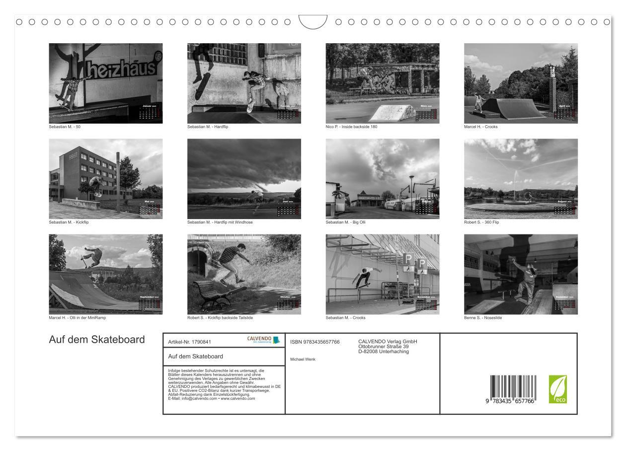 Bild: 9783435657766 | Auf dem Skateboard (Wandkalender 2025 DIN A3 quer), CALVENDO...