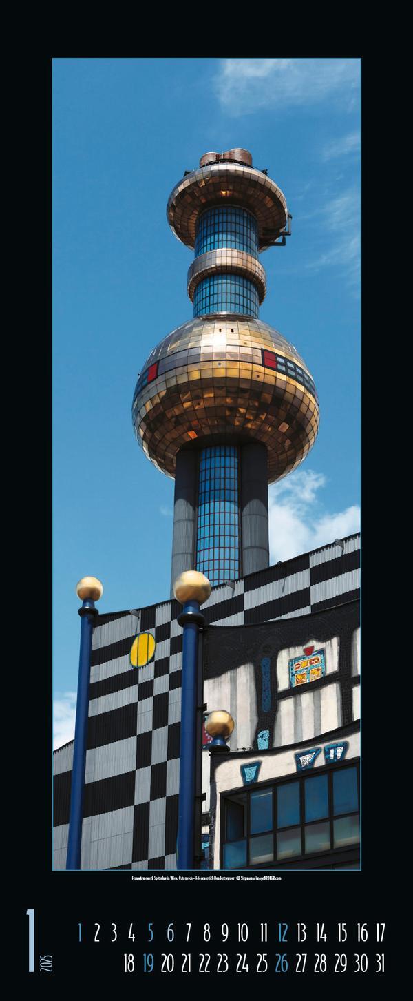 Bild: 9783731875833 | Hundertwasser Architektur 2025 | Verlag Korsch | Kalender | 14 S.