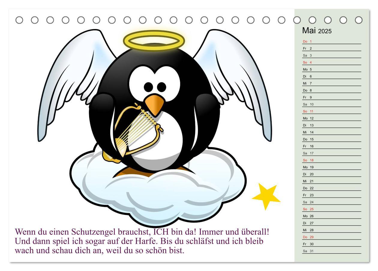 Bild: 9783435524136 | Pinguin-Elfe (Tischkalender 2025 DIN A5 quer), CALVENDO Monatskalender