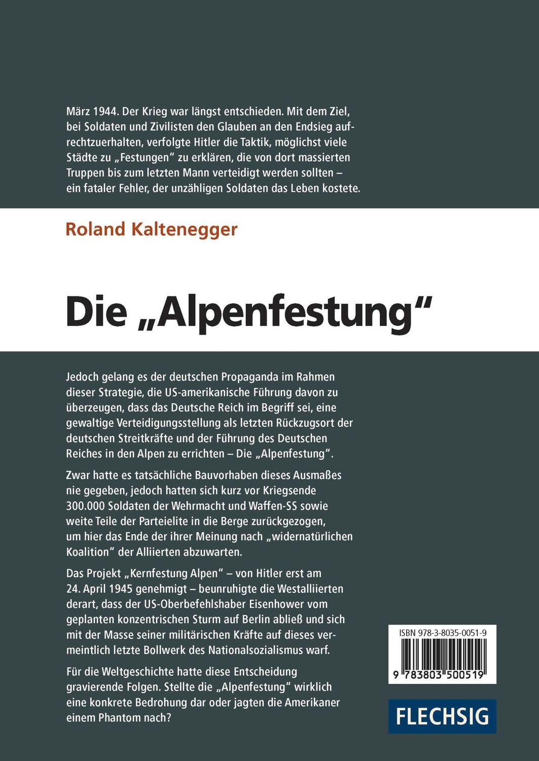 Rückseite: 9783803500519 | Die Alpenfestung | Roland Kaltenegger | Buch | 492 S. | Deutsch | 2015