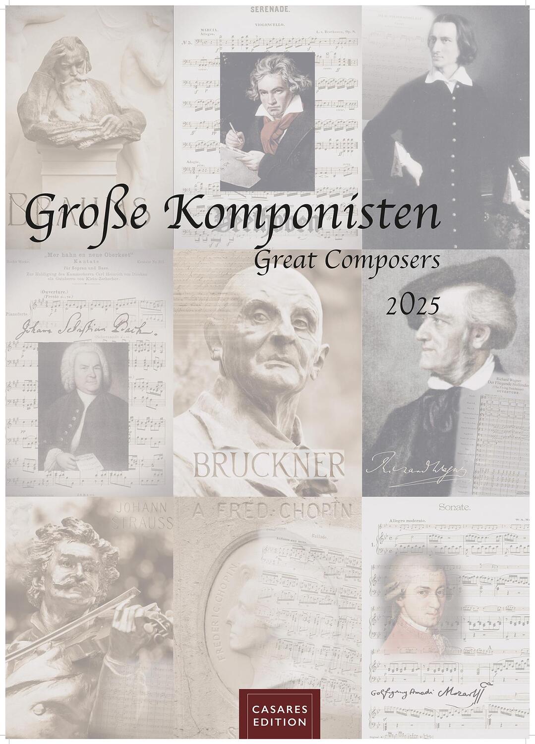 Cover: 9781835241400 | Grosse Komponisten 2025 L 59x42cm | Great Composers 2024 L 59x42cm