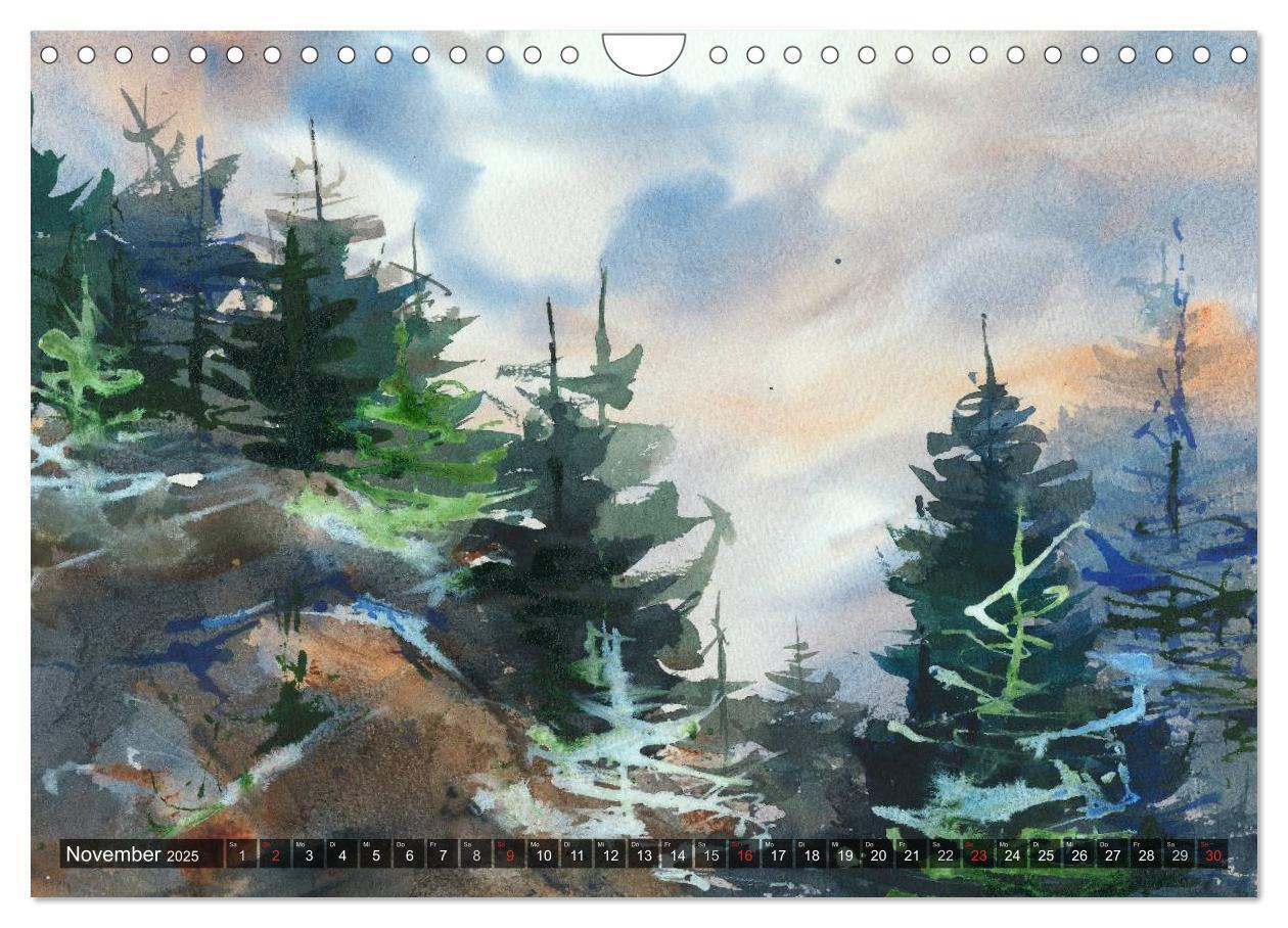 Bild: 9783435482474 | Landschaft in Aquarell (Wandkalender 2025 DIN A4 quer), CALVENDO...