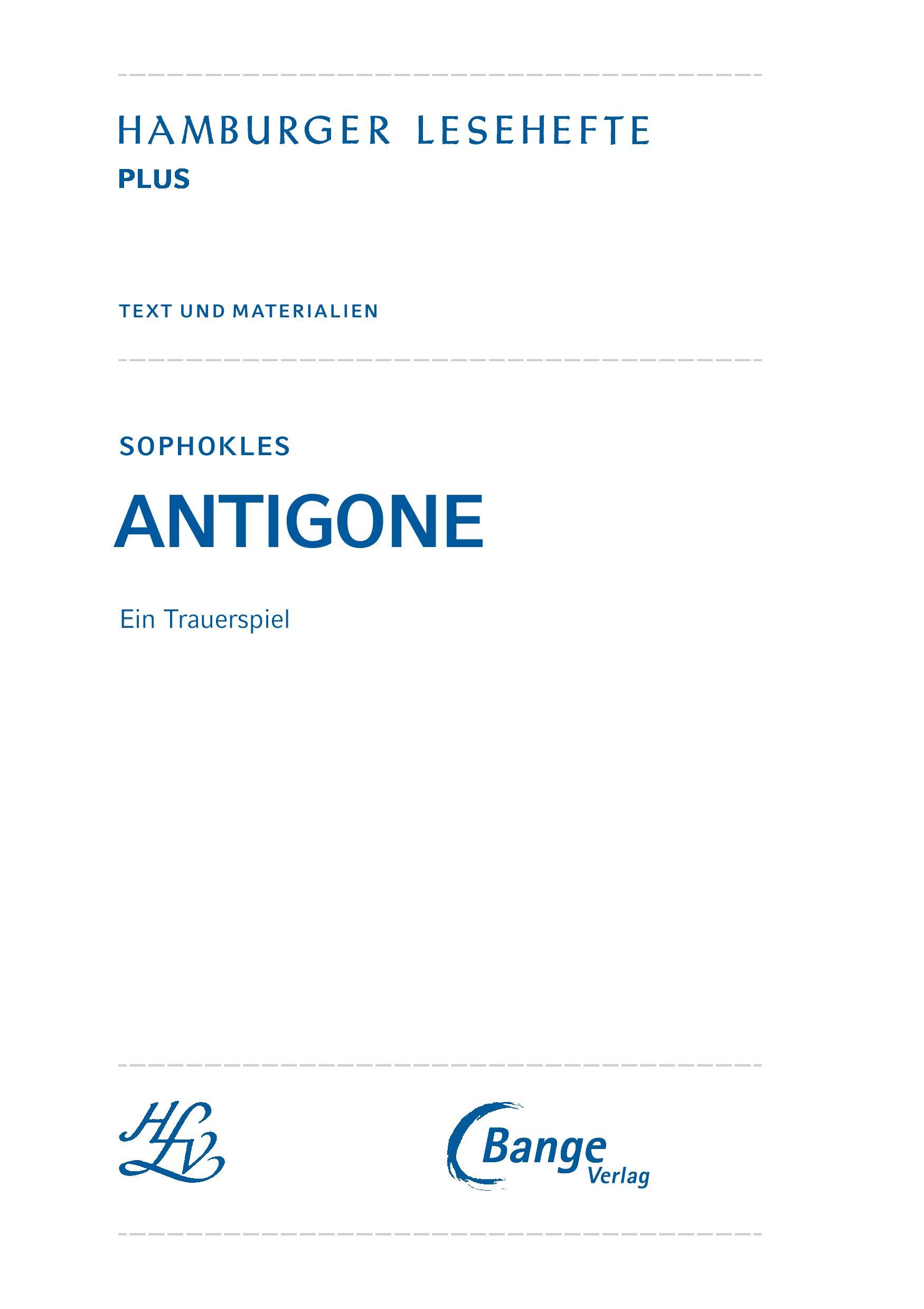 Bild: 9783804425774 | Antigone (Textausgabe) | Hamburger Lesehefte Plus Königs Materialien