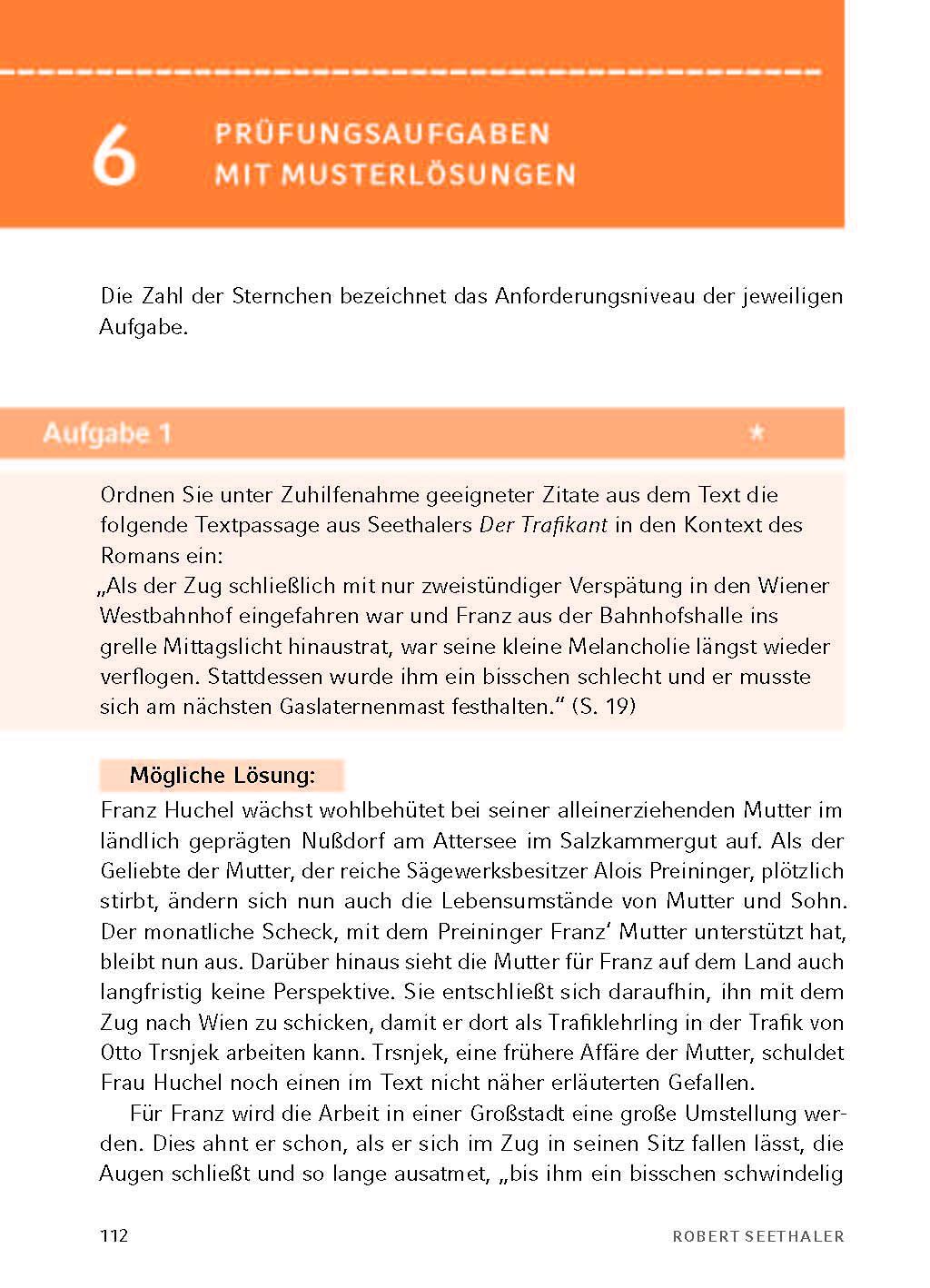 Bild: 9783804420830 | Der Trafikant - Textanalyse und Interpretation | Robert Seethaler