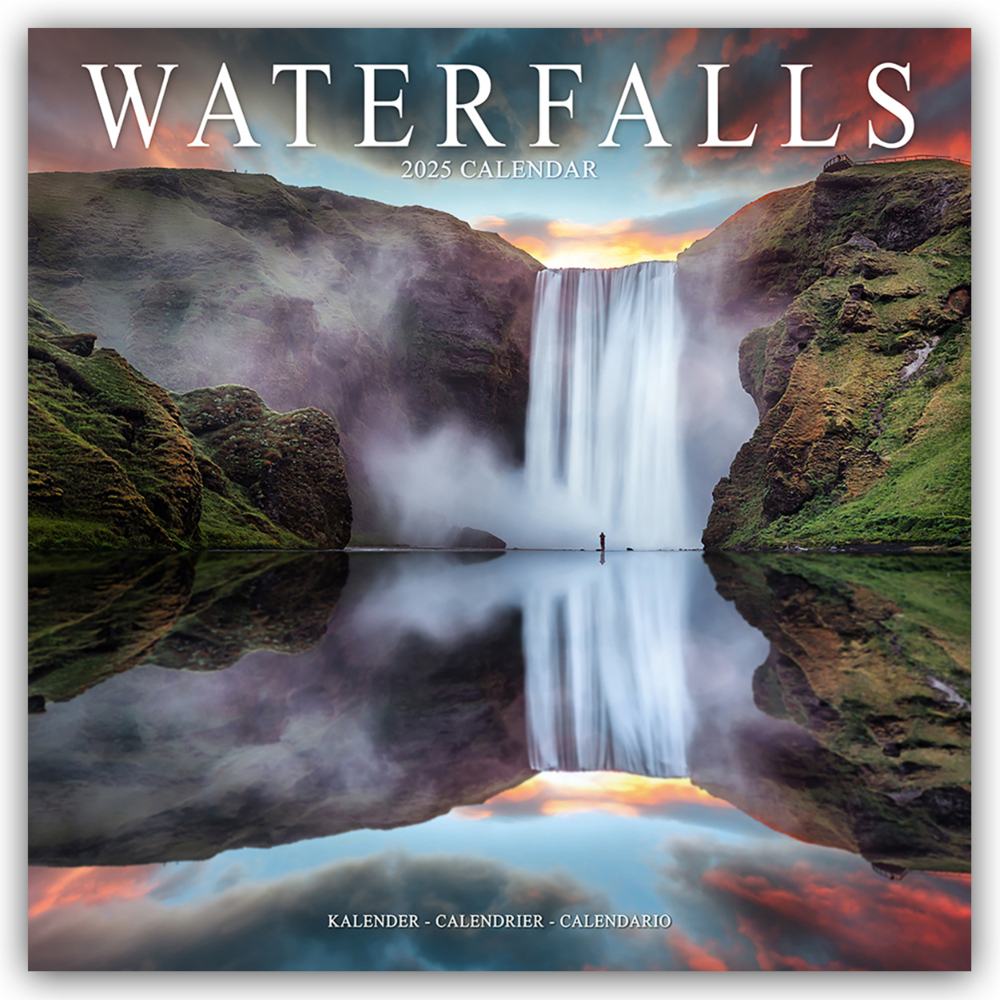 Cover: 9781804604953 | Waterfalls - Wasserfälle 2025 - 16-Monatskalender | Ltd | Kalender