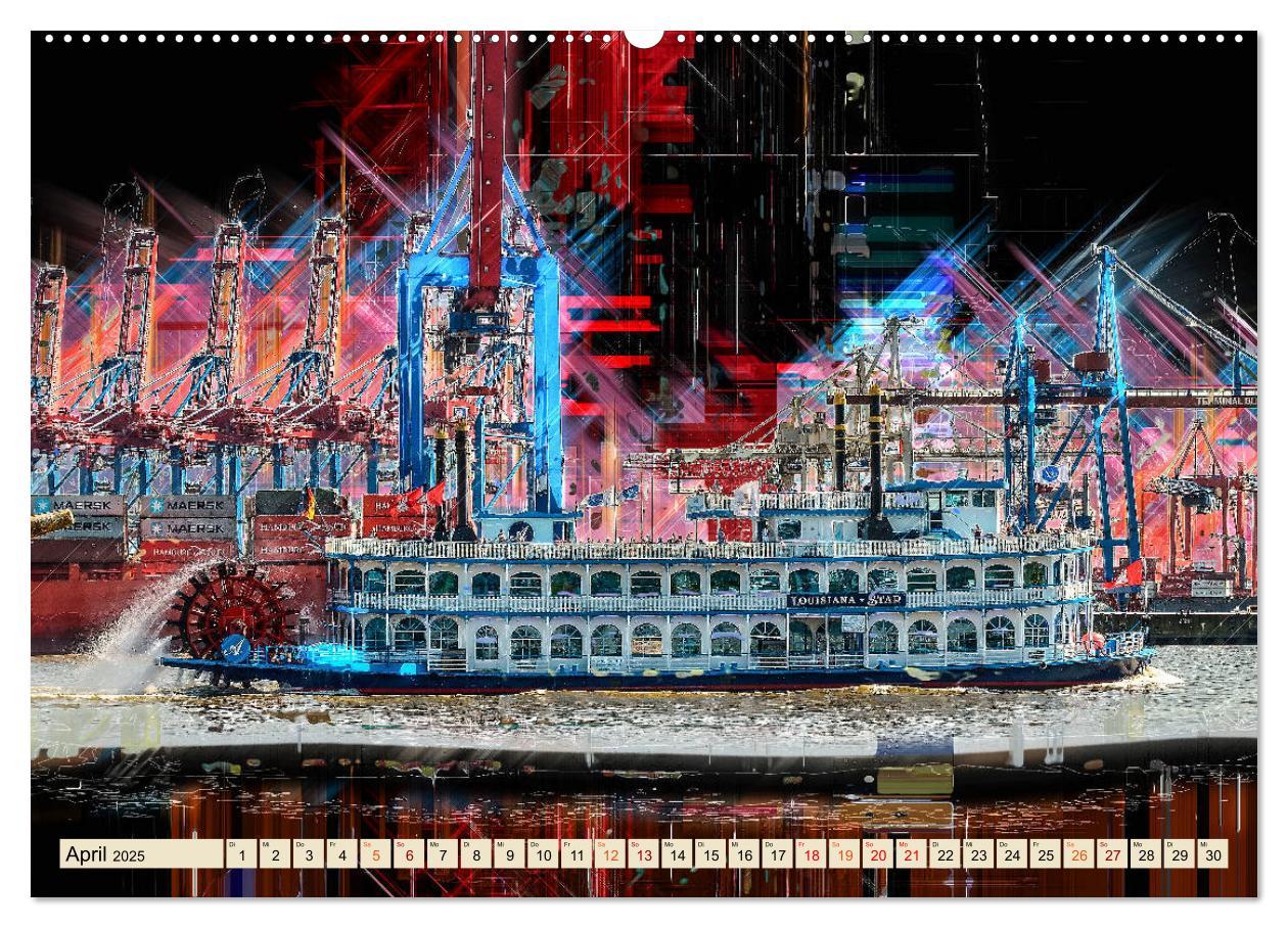 Bild: 9783435266203 | Hamburg abstrakt (Wandkalender 2025 DIN A2 quer), CALVENDO...