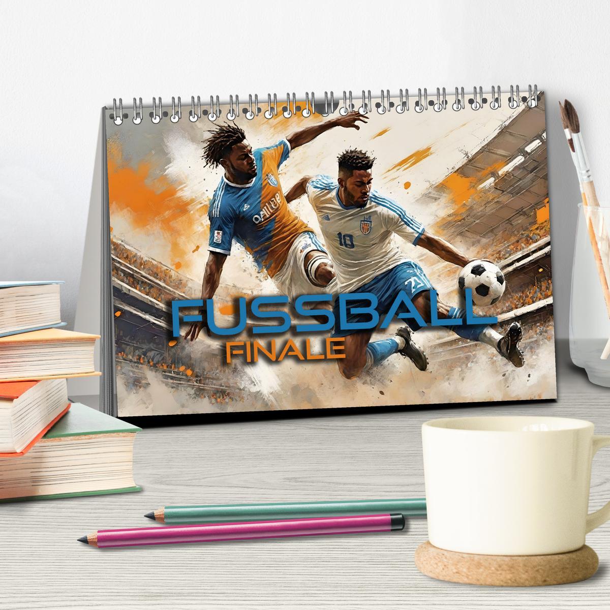 Bild: 9783457178904 | Fußball - Finale (Tischkalender 2025 DIN A5 quer), CALVENDO...