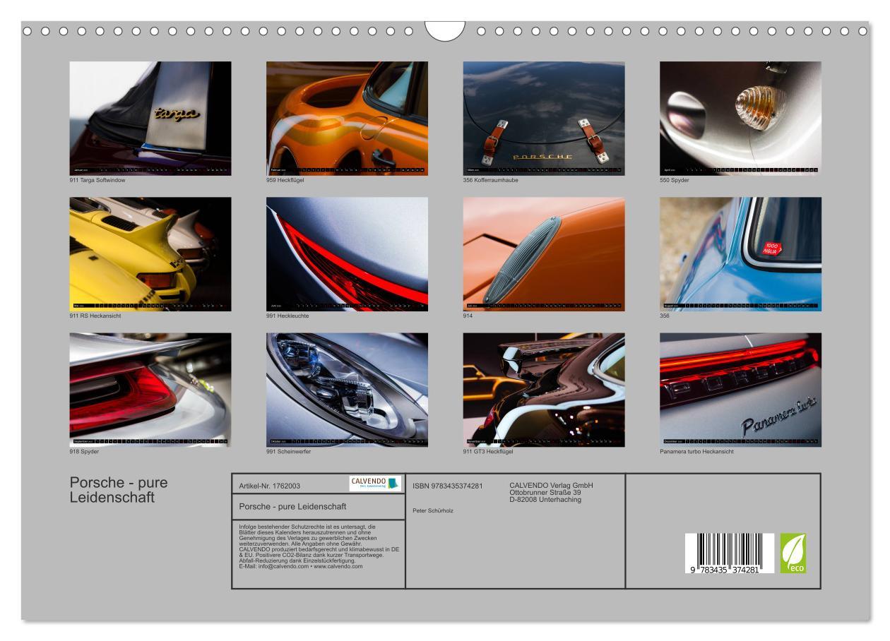 Bild: 9783435374281 | Porsche - pure Leidenschaft (Wandkalender 2025 DIN A3 quer),...