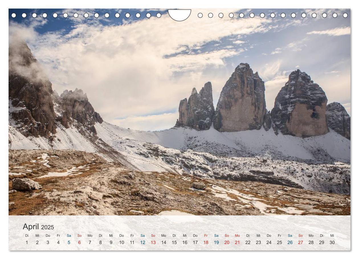 Bild: 9783383786525 | Dolomiten - Rundreise um Drei Zinnen (Wandkalender 2025 DIN A4...